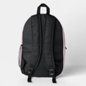 Sac À Dos Imprimé Rose et vert menthe personnalisés (Verso)
