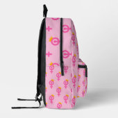 Sac À Dos Imprimé Rose Féministe (Gauche)