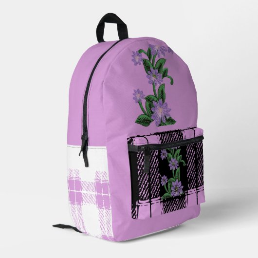 Sac À Dos Imprimé Rose Florale (Coin arrière gauche)