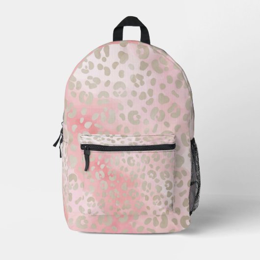Sac À Dos Imprimé Rose léopard (Recto)