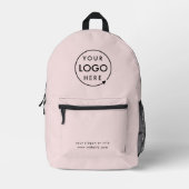 Sac À Dos Imprimé Rose pâle | Logo Professionnel (Recto)