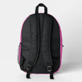 Sac À Dos Imprimé Rose Personnalisé (Verso)