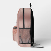 Sac À Dos Imprimé Rose Pink Gold Eyelashes Dripping Glitter (Droite)