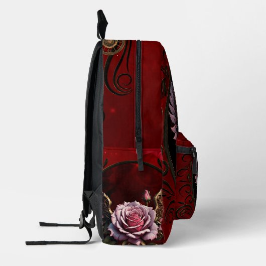 Sac À Dos Imprimé Rose Steampunk (Gauche)