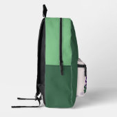 Sac À Dos Imprimé Rose vert pourpre Doodé fleurit papillons Slogan (Gauche)