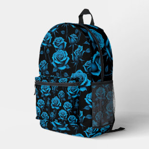 Sac À Dos Imprimé Roses Bleues Néon Surréalistes