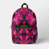 Sac À Dos Imprimé Roses roses rose Abstrait Floral Personnalisé (Recto)