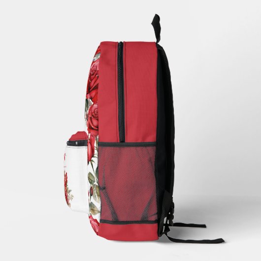 Sac À Dos Imprimé Roses rouges chic (Droite)