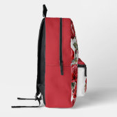 Sac À Dos Imprimé Roses Rouges Élégantes (Gauche)