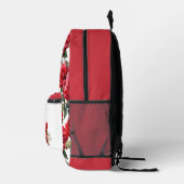Sac À Dos Imprimé Roses Rouges Élégantes (Droite)