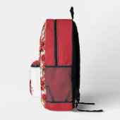 Sac À Dos Imprimé Roses Rouges Élégantes (Droite)