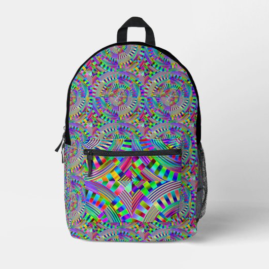 Sac À Dos Imprimé Roues et chevilles abstraites (Recto)