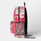 Sac À Dos Imprimé Rouge (Droite)