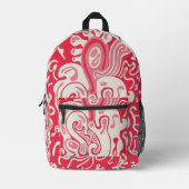 Sac À Dos Imprimé Rouge (Recto)