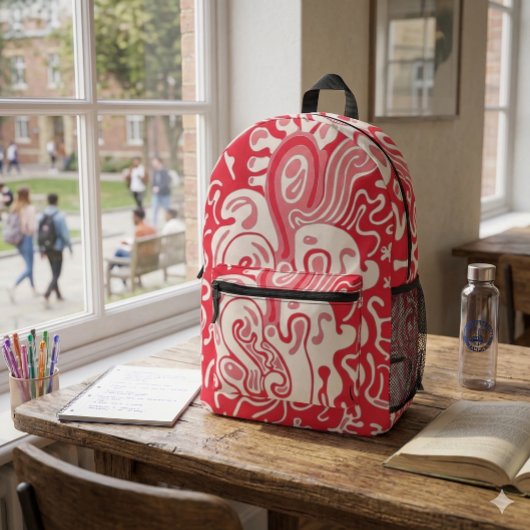 Sac À Dos Imprimé Rouge