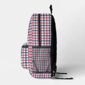 Sac À Dos Imprimé Rouge blanc bleu plaid (Droite)
