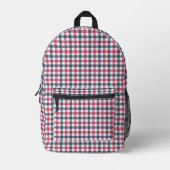 Sac À Dos Imprimé Rouge blanc bleu plaid (Recto)