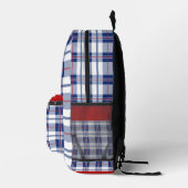 Sac À Dos Imprimé Rouge, blanc et bleu (Droite)