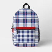 Sac À Dos Imprimé Rouge, blanc et bleu (Recto)