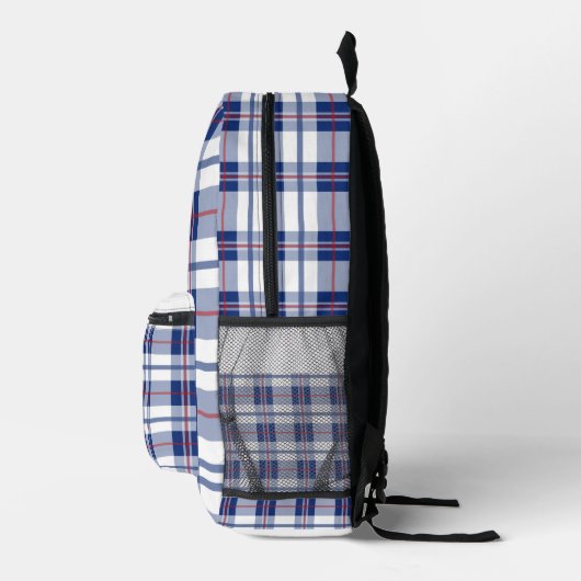 Sac À Dos Imprimé Rouge, blanc et bleu (Droite)