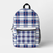 Sac À Dos Imprimé Rouge, blanc et bleu (Recto)