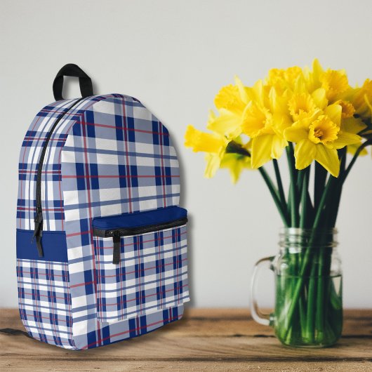 Sac À Dos Imprimé Rouge, blanc et bleu