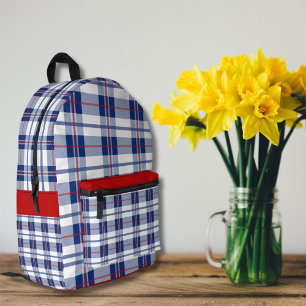Sac À Dos Imprimé Rouge, blanc et bleu