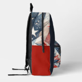 Sac À Dos Imprimé Rouge blanc et bleu (Gauche)