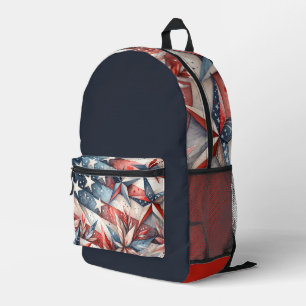 Sac À Dos Imprimé Rouge blanc et bleu