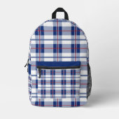 Sac À Dos Imprimé Rouge, blanc et bleu (Recto)
