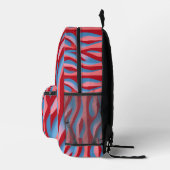 Sac À Dos Imprimé Rouge/Bleu Moderne (Droite)