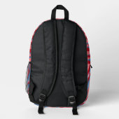 Sac À Dos Imprimé Rouge/Bleu Moderne (Verso)