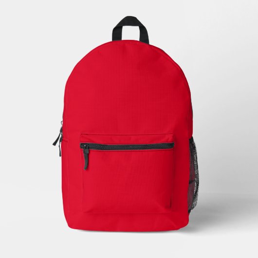 Sac À Dos Imprimé Rouge Cadmium Couleur Uni (Recto)