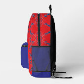 Sac À Dos Imprimé Rouge et bleu (Droite)