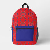 Sac À Dos Imprimé Rouge et bleu (Recto)