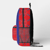 Sac À Dos Imprimé Rouge et bleu (Droite)