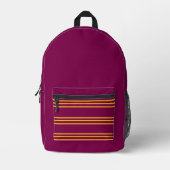 Sac À Dos Imprimé Rouge et Jaune (Recto)