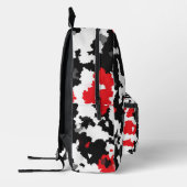 Sac À Dos Imprimé Rouge noir blanc moderne Abstrait (Gauche)