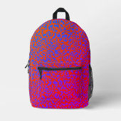 Sac À Dos Imprimé Rouge Orange Violet Imprimé Grand Léopard (Recto)