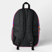Sac À Dos Imprimé Rouge Orange Violet Imprimé Grand Léopard (Verso)