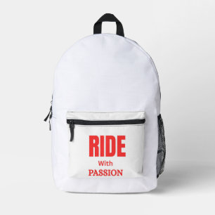Sac À Dos Imprimé Rouler avec Passion – Typographie Inspirante pour