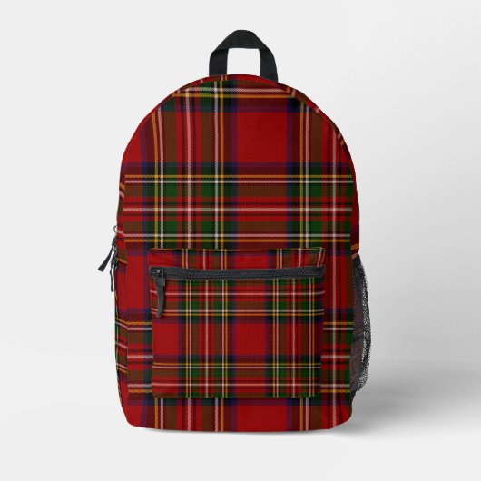 Sac À Dos Imprimé Royal Stewart Clan Tartan Plaid (Recto)