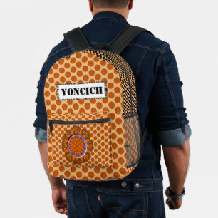 Sac À Dos Imprimé Ruban aux fleurs orange par Kenneth Yoncich