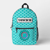 Sac À Dos Imprimé Ruban bleu clair / Turquoise de trèfle par Kenneth (Recto)