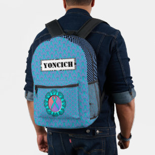 Sac À Dos Imprimé Ruban bleu clair/Turquoise standard par Kenneth Yo