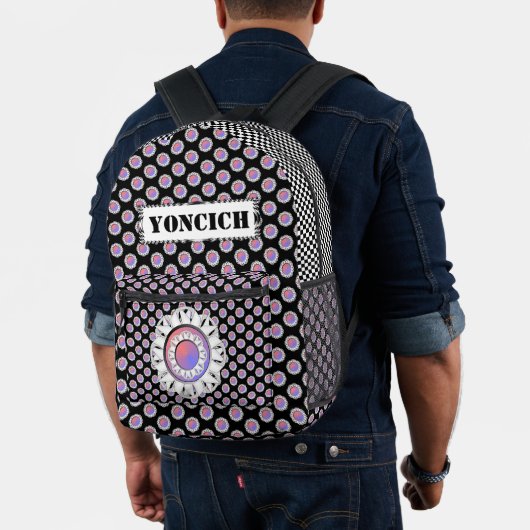 Sac À Dos Imprimé Ruban de disque blanc par Kenneth Yoncich (Insitu (Modèle))