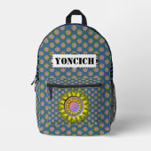 Sac À Dos Imprimé Ruban de disque jaune par Kenneth Yoncich (Recto)