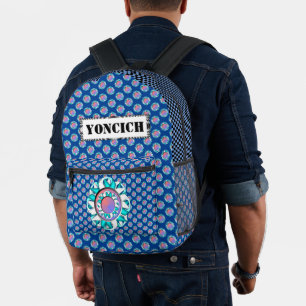Sac À Dos Imprimé Ruban de disque Turquoise blanc par Kenneth Yoncic