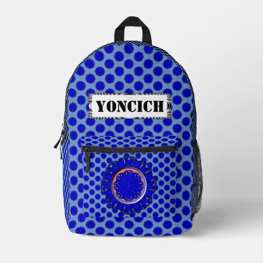 Sac À Dos Imprimé Ruban de fleurs bleues par Kenneth Yoncich (Recto)