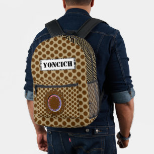 Sac À Dos Imprimé Ruban de fleurs Brown par Kenneth Yoncich